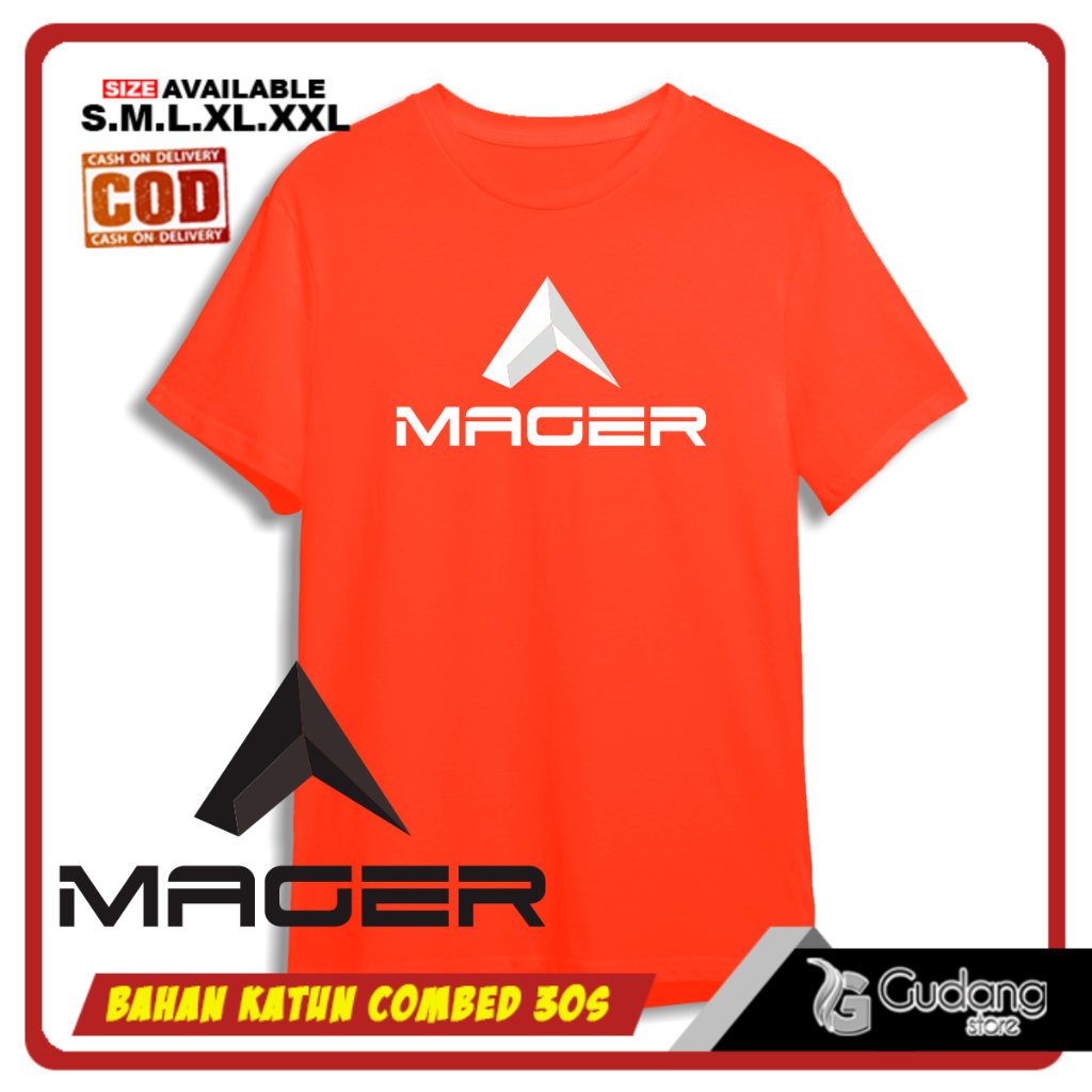 T-shirt Baju Kaos Plesetan MAGER Kaos Pria Wanita Cotton Combed 30s