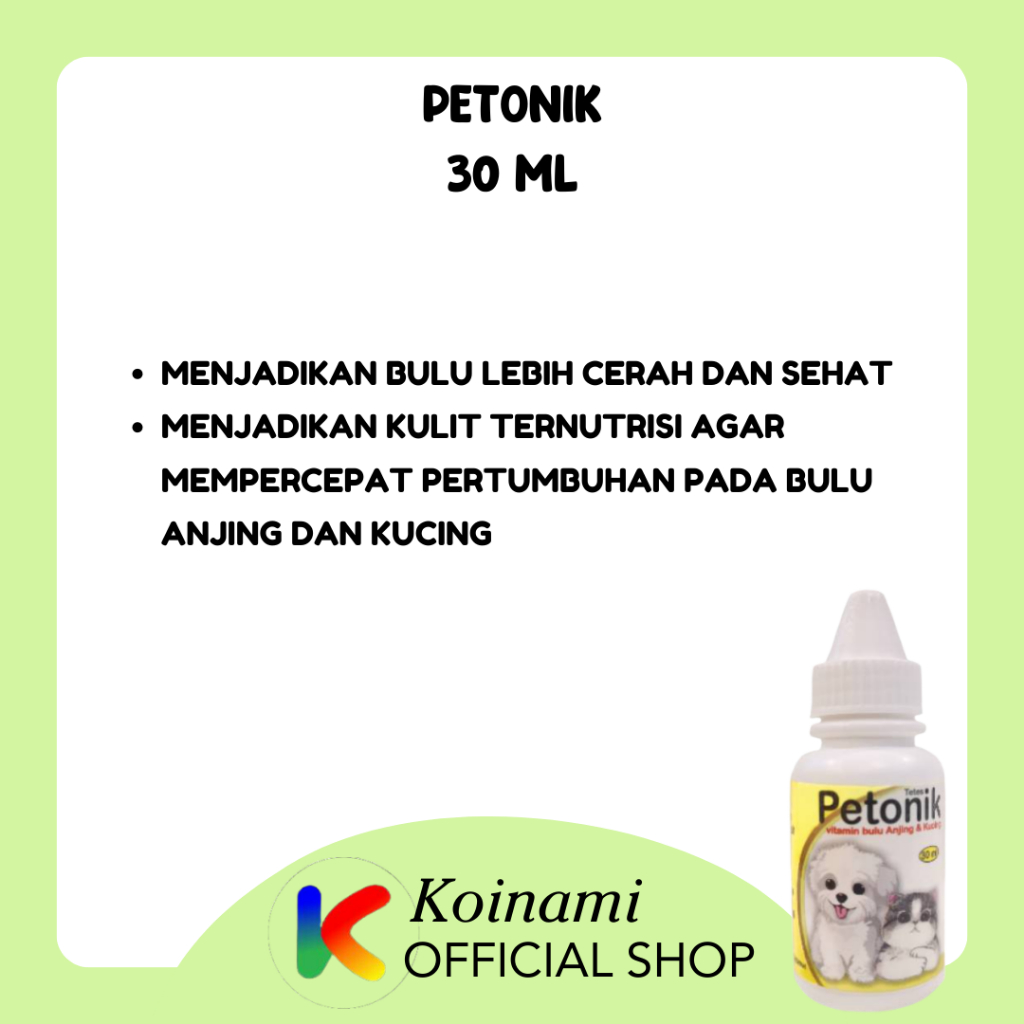 PETONIK VITAMIN BULU KUCING ANJING / VITAMINS FOR CATS AND DOGS FOR SKIN AND COAT/ BTM