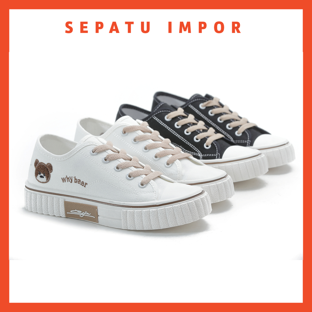 FREE KOTAK SEPATU !!! SALE!!!  SNEAKERS BEAR IMPORT WANITA - 887