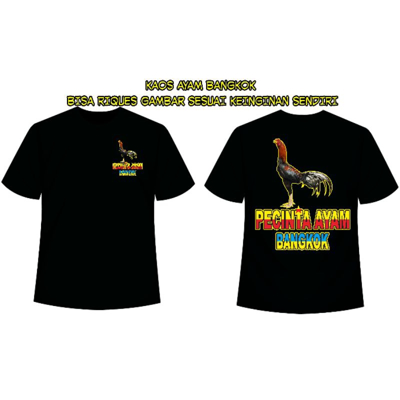 KAOS AYAM BANGKOK//KAOS AYAM PELUNG//KAOS AYAM JAGO//kaos ayam Bangkok//kaos ayam jago