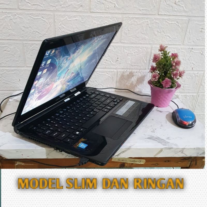 ACER ASPIRE EA40/Ram 2Gb/Hardisk 500gb/layar 14inch windows 7/intel celeron/ada minus baca deskripsi