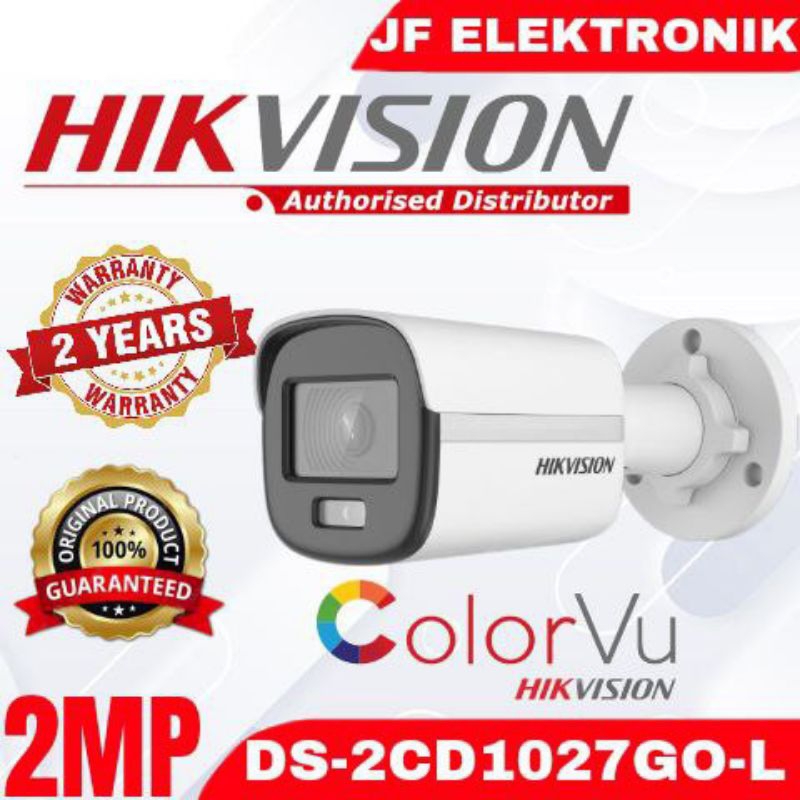 IP KAMERA HIKVISION OUTDOOR 2MP DS-2CD1027G0-L COLORVU 24 JAM