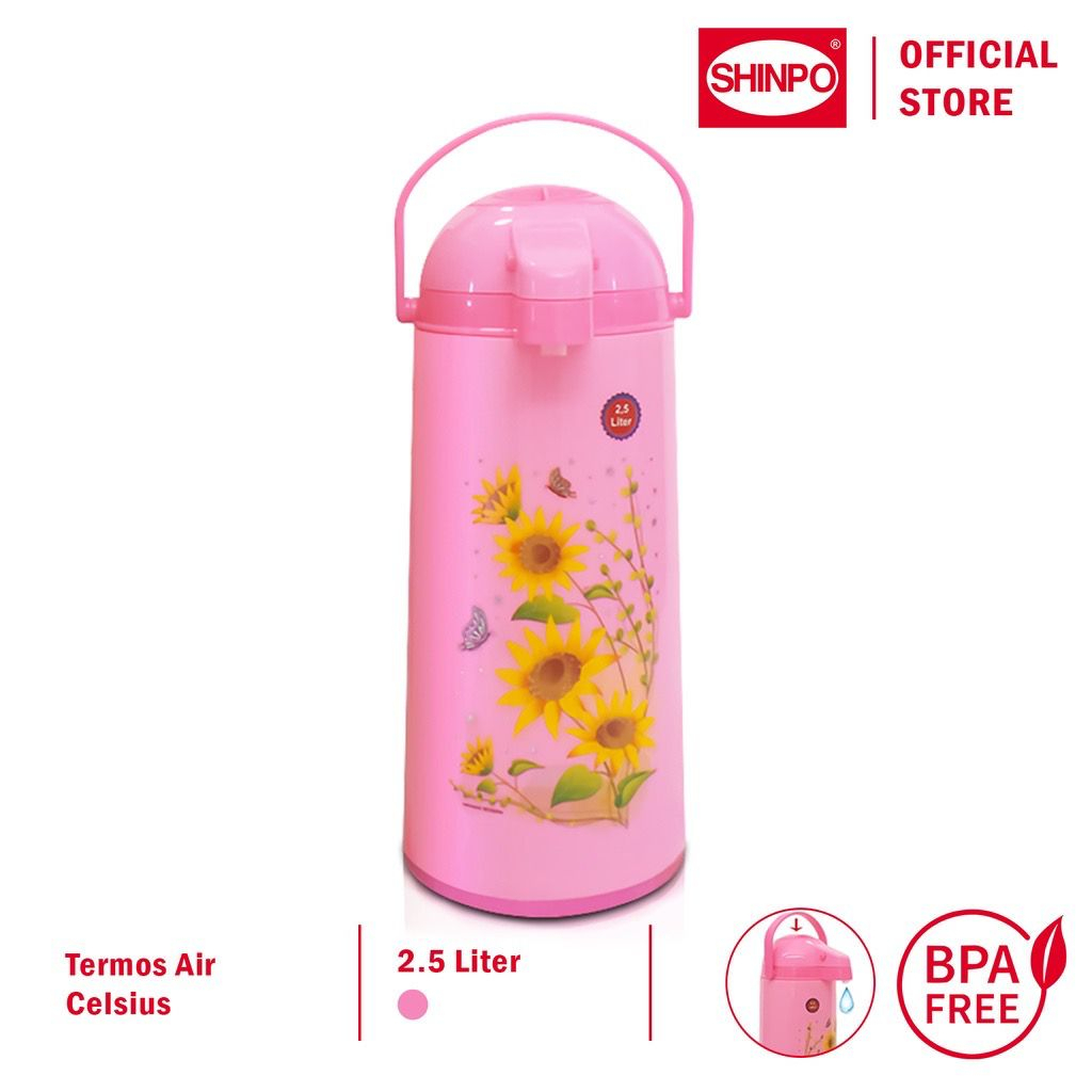 SHINPO Termos Air Panas &amp; Dingin 2.5 Liter Thermos Celsius Vacuum Flask With Super Seal SPO-SIP-652