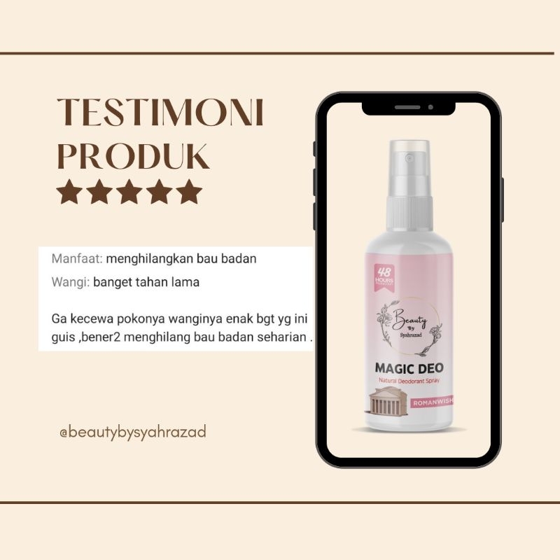 Roman Wish deodorant spray deodorant tawas