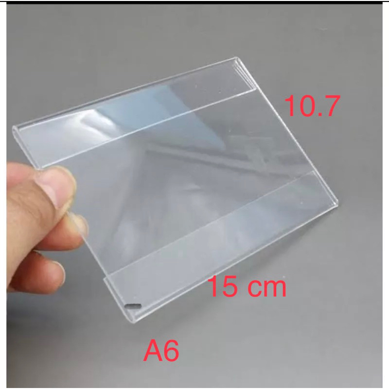 

acrylic akrilik price tag/name tag/label nama produk A6 15x10.5cm 2mm