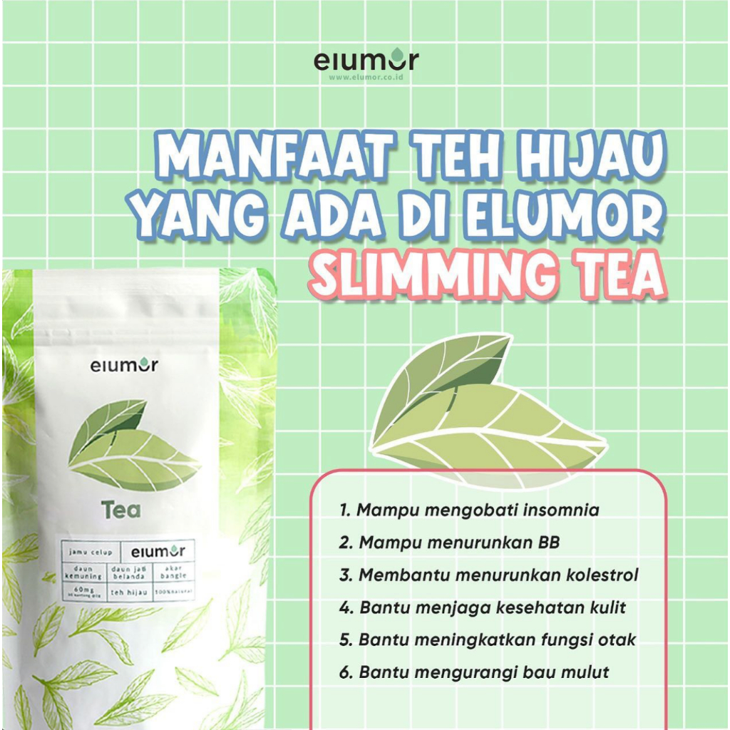 Elumor Slimming Tea Paket 2 - Teh Elumor Pelangsing Badan Terbaik