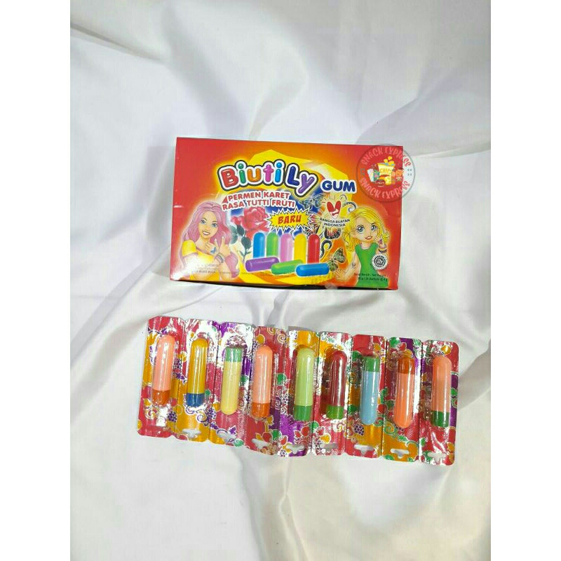 

Biutily Gum Permen Lipstik Box ( 1 Box isi 24 sachet @4gram )