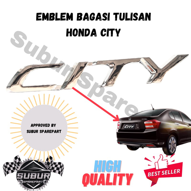 Emblem Bagasi Tulisan Honda City