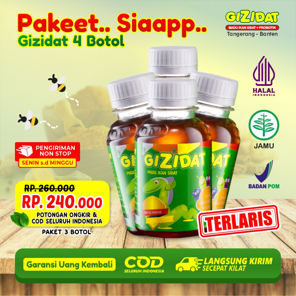 Gizidat Original Meningkatkan Berat Badan Anak Hanya Dalam 1 Bulan