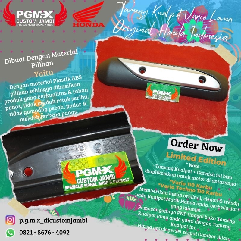 Tameng Knalpot Vario Lama 110 Kabu Original AHM