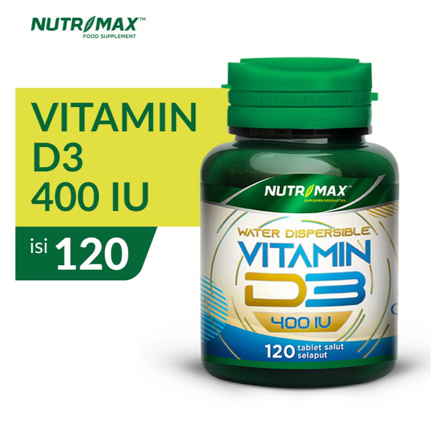 NUTRIMAX VITAMIN D3 400 IU 120 | VITAMIN KESEHATAN TULANG GIGI DAN IMUNITAS