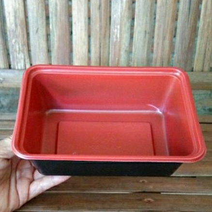 Eceran mika Plastik 750 ml kotak makanan lunch box wadah bento salad