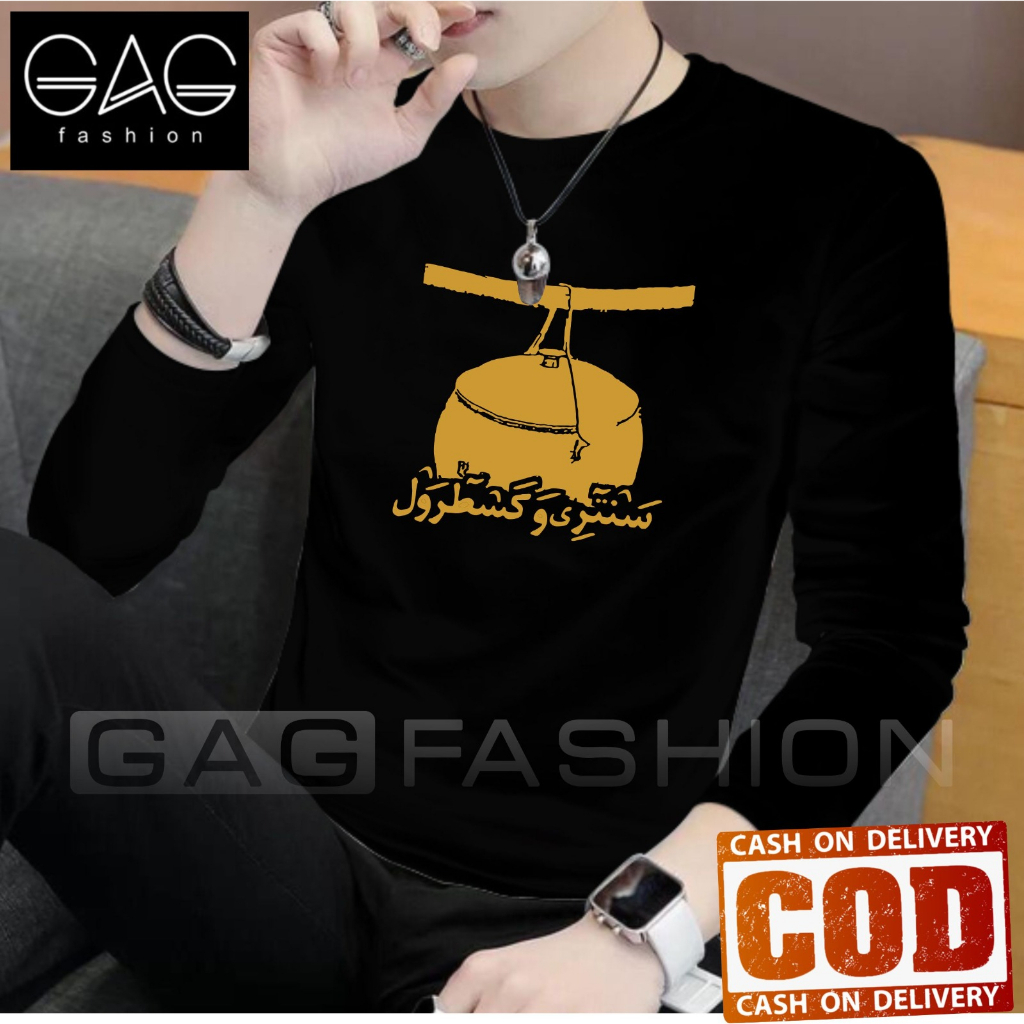 Kaos Distro Santri Tulisan arab  -Kaos Santri Salafy/KD054 Kaos Pria/Wanita