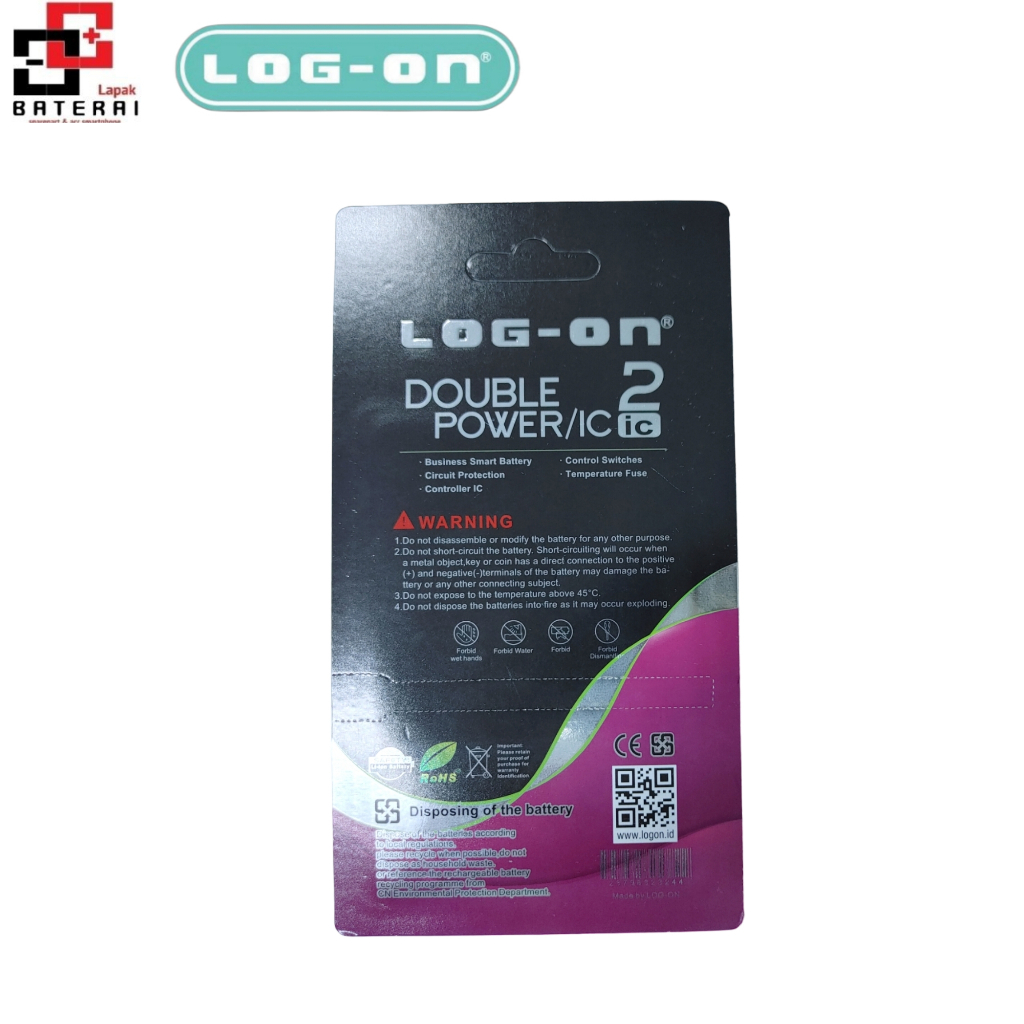 LOG - ON Baterai Huawei Honor 4X / Honor 6 HB4242B4EBW Double IC Protection Battery Batre