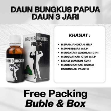 MINYAK DAUN TIGA JARI ASLI PAPUA PEMBESAR PENIS PRIA DAUN BUNGKUS ASLI PAPUA 100%