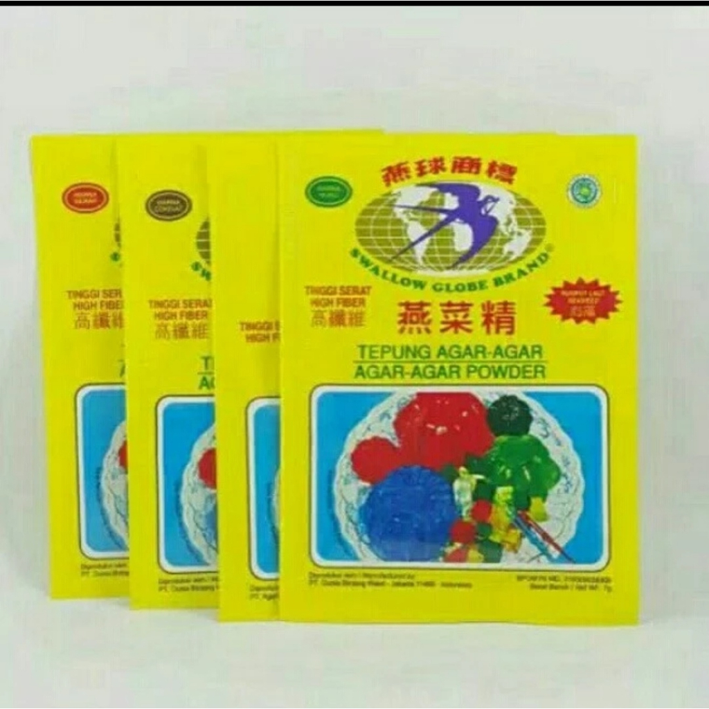 

tepung agar agar swallow globe 7gr