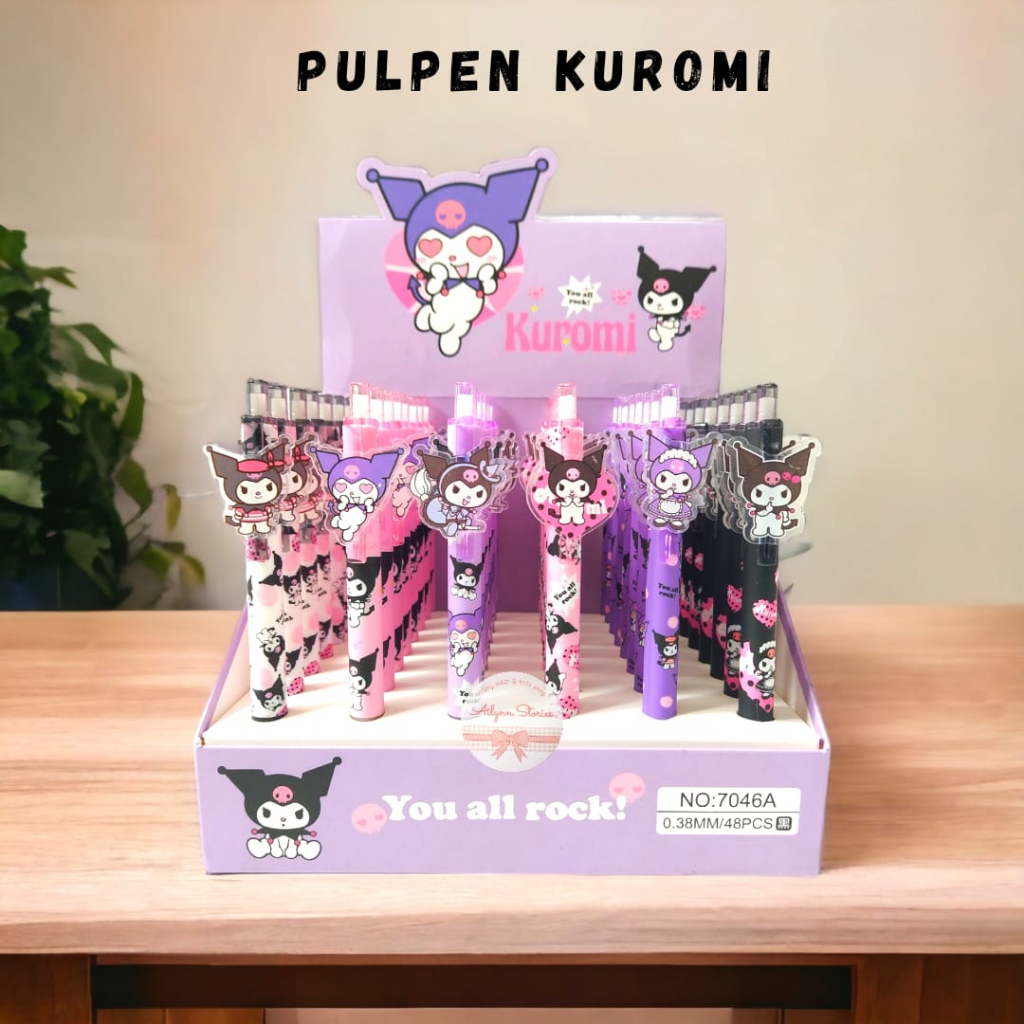 Pupen Gel Sanrio akrilik / Pulpen Cute karakter sanrio kuromi melody