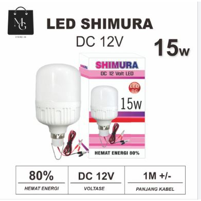 Lampu Led Aki DC 12v Bohlam 5W 10W 15W 20W 25W DC 12 Volt Emergency Dengan Kabel Dan Capit Aki SIap Pakai