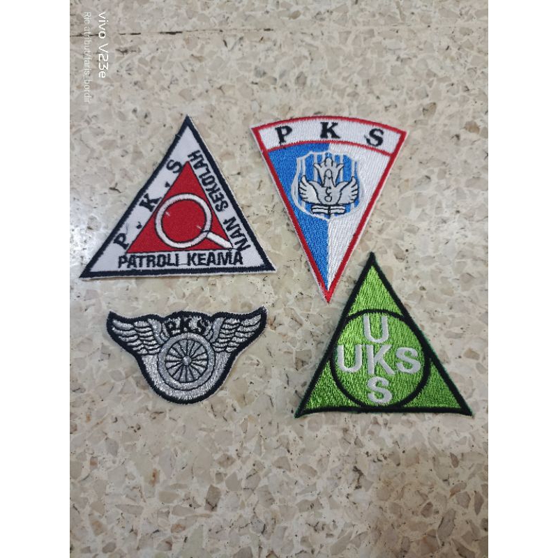 badge pks bet pks logo bordir pks betdge pks bordir patch uks bed patroli keamanan sekolah bordir se