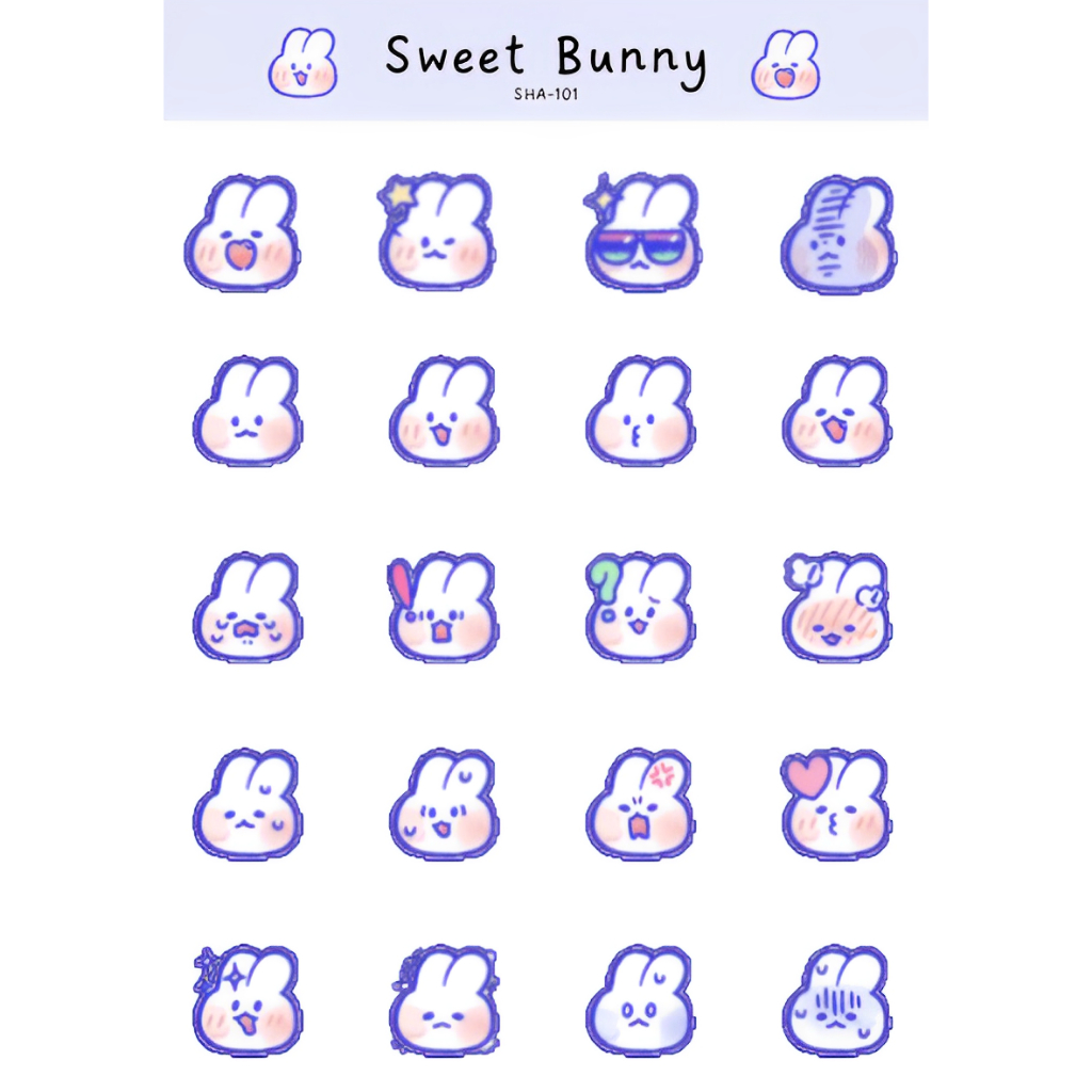 

[ALPHACA] CUTE SWEET BUNNY STICKER SHEET
