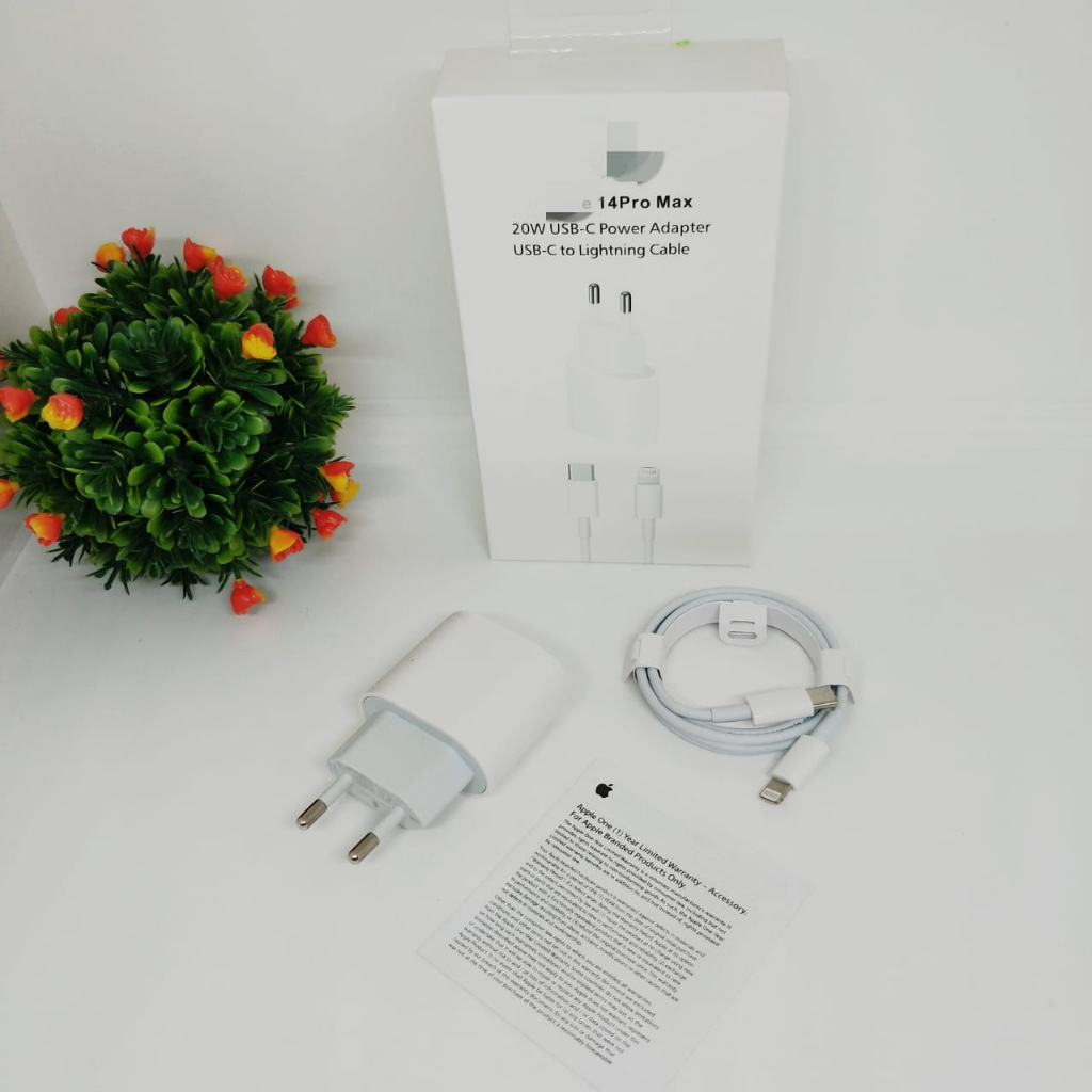 TRAVEL CHARGER 20W 14P PLUS KABEL SET LENGKAP PLUG &amp; CHARING POWER FULL BY SMOLL