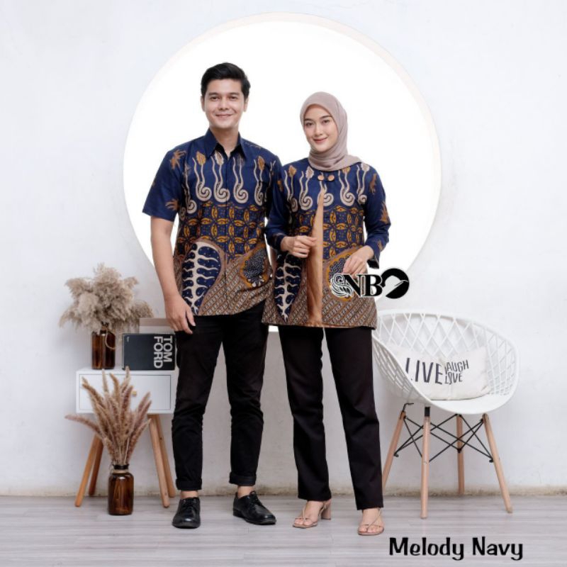 Baju Batik Couple Batik Sarimbit Blus Hem Batik Kondangan Suami Istri