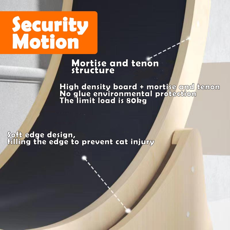 Cat treadmill mute cat running wheel solid wood sports fitness pet roller cat toy cat climbing frame OKK