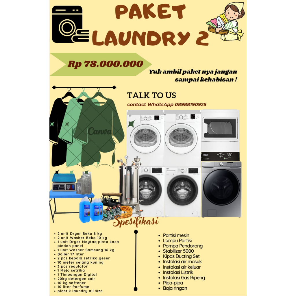 Paket Usaha Laundry lengkap