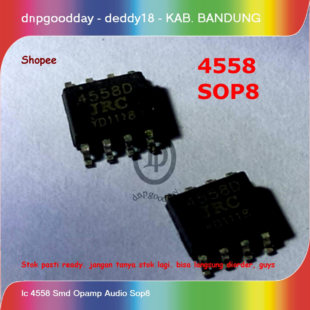 Ic 4558 Smd Opamp Audio Sop8