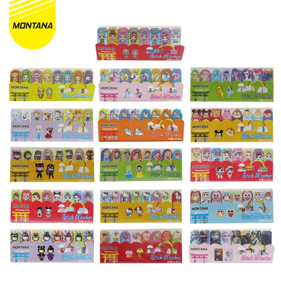 Memo Stick stiker / Sticky Note / Memo Pad Notes Tempel  / pembatas buku / pemisah halaman Montana 213 Murah