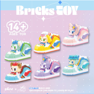 Mainan Balok Susun Disney Series Linabelle Train Nano Block DIY 3D Puzzle Set Hadiah Pajangan