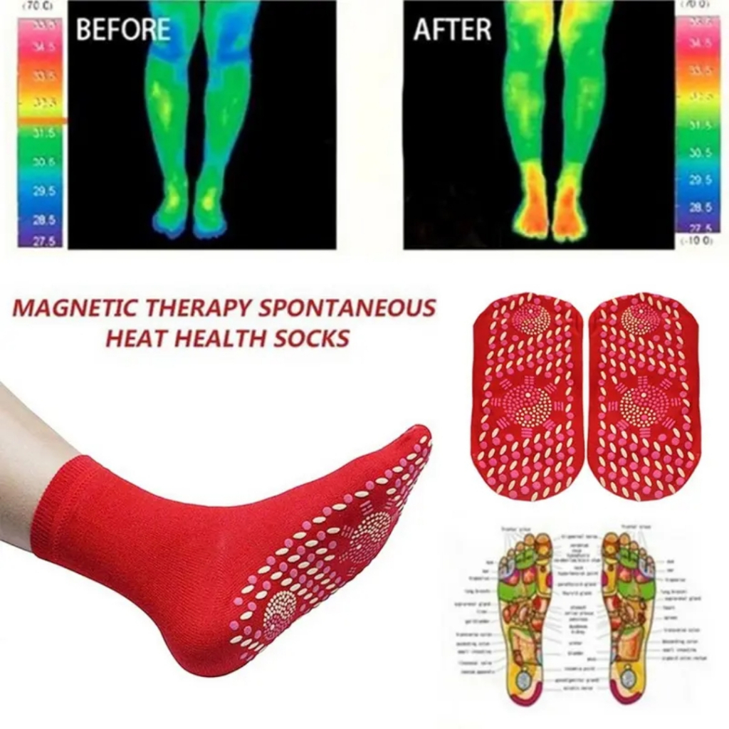 Kaos Kaki Magnet Magnetik Magnetic Terapi Therapy Kesehatan Akupuntur Pelancar Darah Pemanas Penghangat Telapak Kaki Foot Support Tourmaline Massage Socks Anti Pegal Nyeri Kram Dingin Lutut Otot Sendi Kaki Pereda Asam Urat Ampuh Original