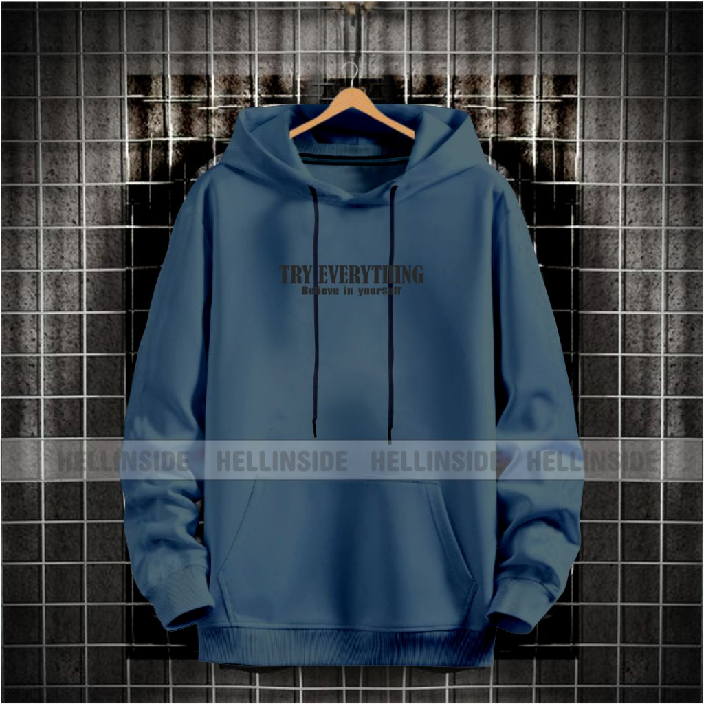 Sweater hoodie pria TRY EVERYTHING terbaru / hoodie pria kekinian kwalitas distro