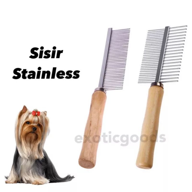 SISIR STAINLESS 2 SISI SISIR HEWAN KUCING ANJING