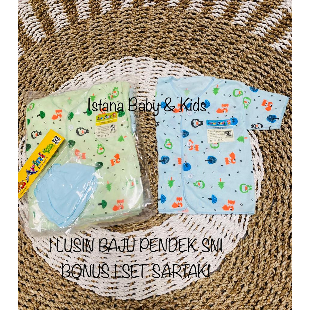 1 Lusin Baju Bayi Lengan Pendek SNI BONUS SARTAKI