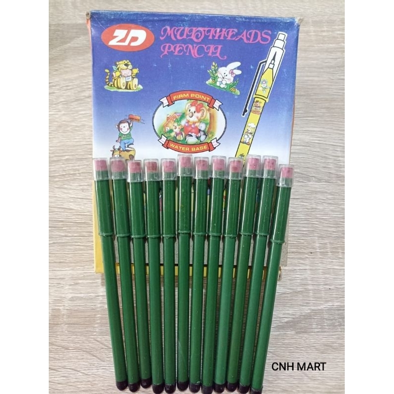 

(12Pcs)-Pensil warna Hijau + Penghapus Promo Sale Termurah
