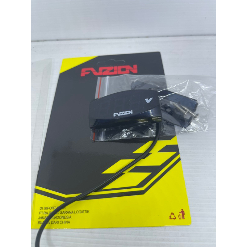 VOLTMETER VOLT METER PENGUKUR DAYA AKI MOTOR WATERPROOF MERK FUZION IMPORT UNIVERSAL SEMUA MOTOR BISA