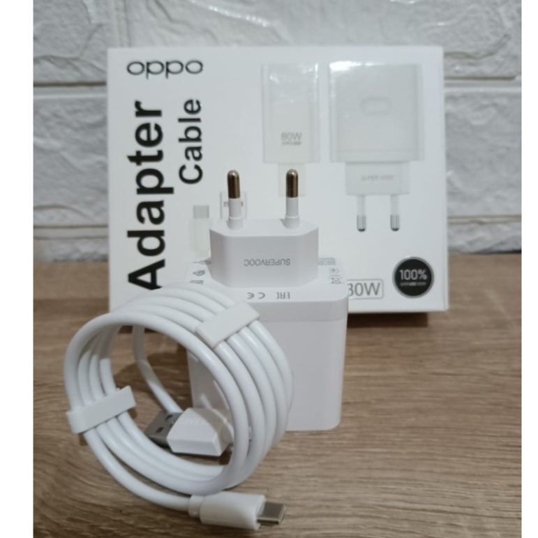 Charger OPPO 80W Tipe C Support Vooc Fast Charging Original