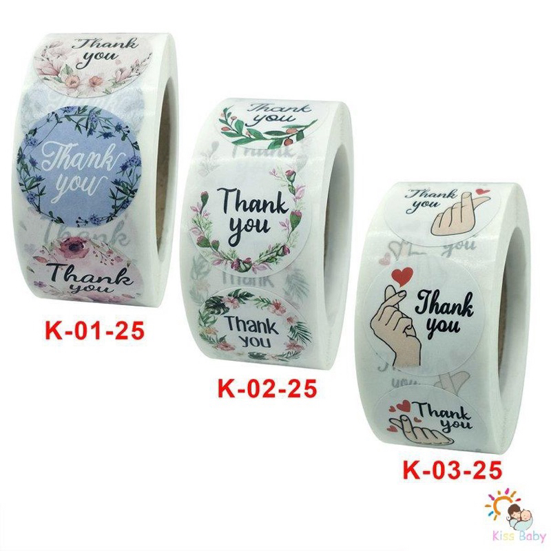 

[10 pcs] THANK YOU STICKER LABEL KECIL STIKER BULAT THANKYOU TERIMA KASIH HIJAU DAUN MURAH LUCU