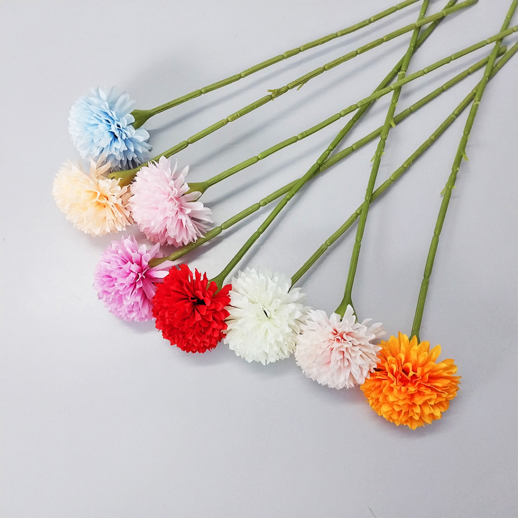 Bunga Dandelion Plastik Bunga Hias Palsu Dekorasi Pesta Artificial Flower PomPom Mum Satu7an PBP121