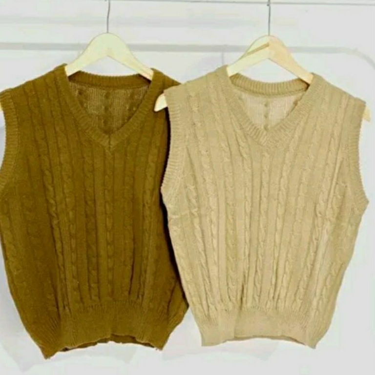 Vest Knit Premium Rompi Rajut Premium Rompi Korea