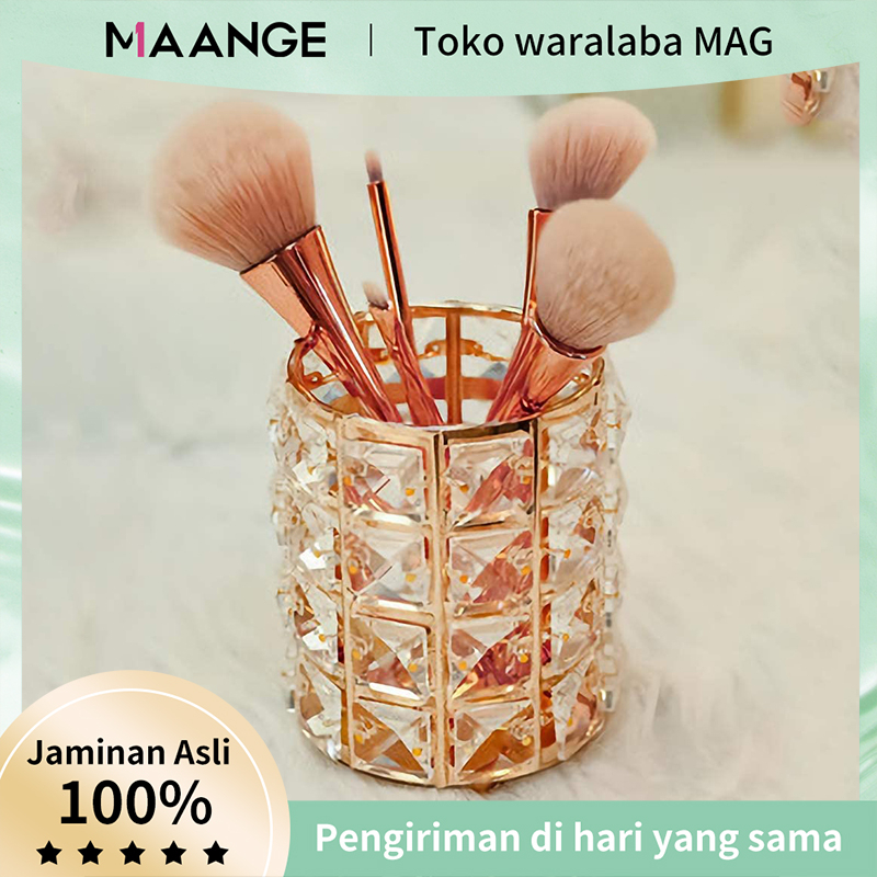 MAANGE Brush Holder Crystal Riasan Alat Kantor Rak Penyimpanan Pensil Alis/Lipstik/Pensil Riasan Wadah 1456