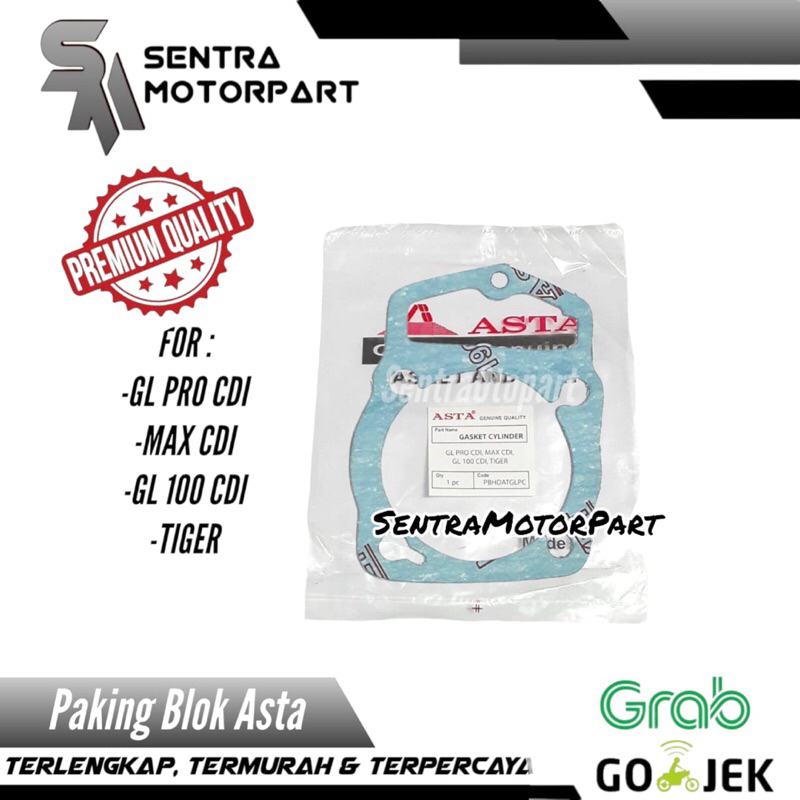Paking perpak gasket blok silinder bawah gl pro max cdi gl pro cdi tiger asta