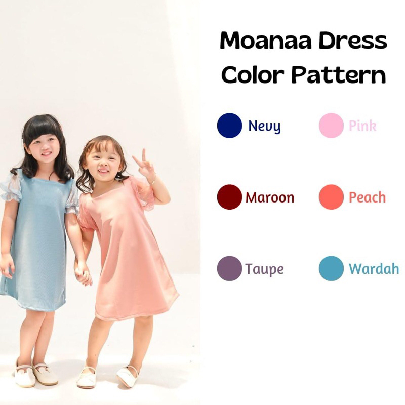 MOANA DRESS 1-5T / MINIDRESS ANAK POLOS