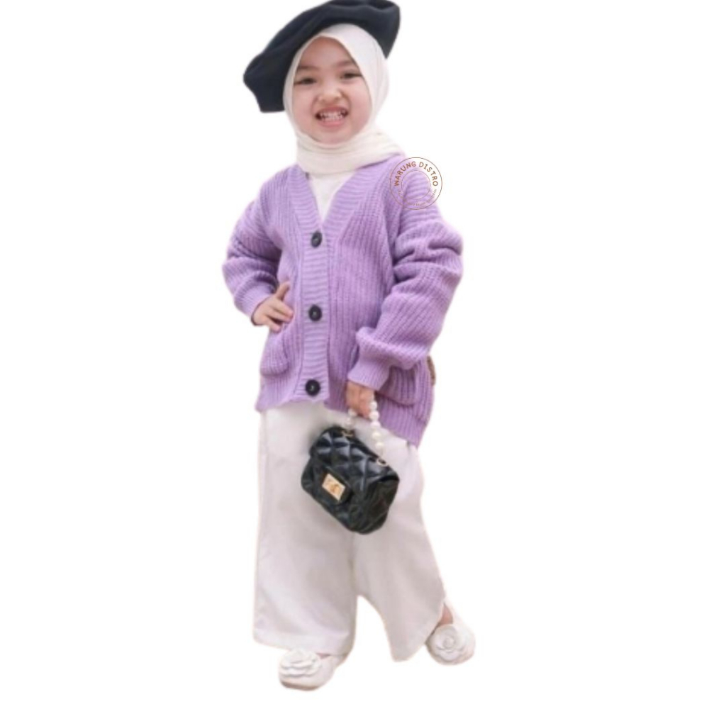 Sweater Cardigan Rajut Anak Usia 2-10 Tahun Rajut Halus Premium / Cardigan Rajut Anak Perempuan / ba