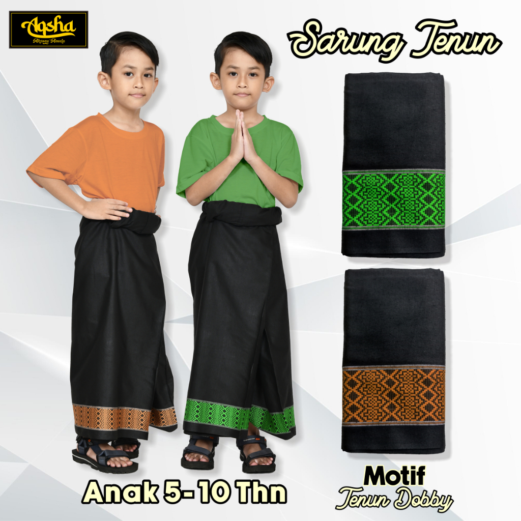 Sarung Anak Motif Tenun Dobby Songket USIA 5 S/D 10 TH