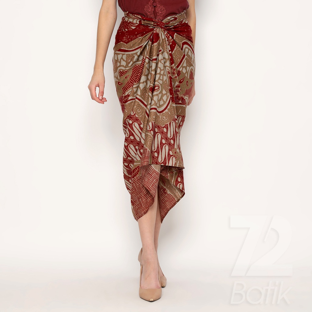 ROK BATIK SPAN Jena Skirt Lilit Kebaya Instan Modern Motif Parang Roll Warna Merah Maroon 723236 Cap 72 - Rok Batik Lilit Bawahan Skirt Kamen Kebaya Songket Batik Panjang Plisket Span Instan Jadi Bali Lembaran Premium Modern Untuk Wanita Kondangan