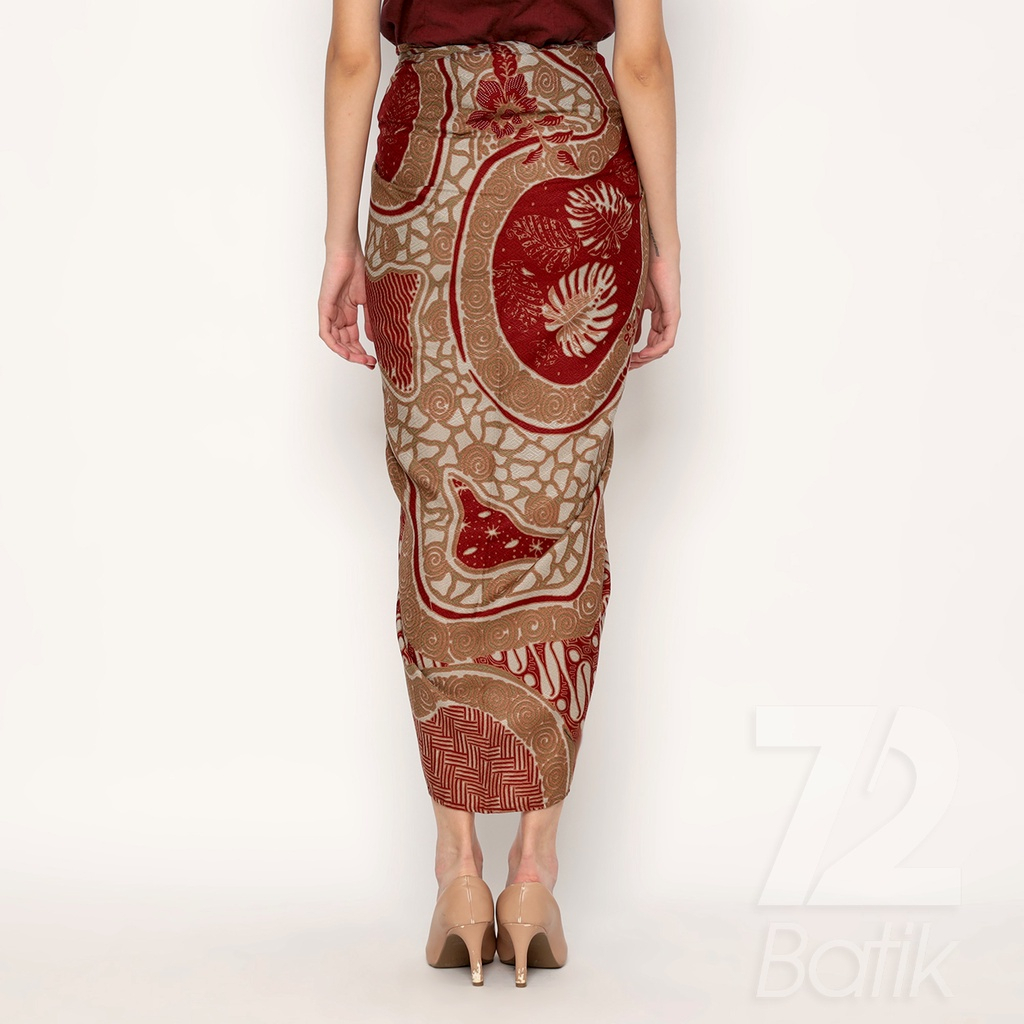 ROK BATIK SPAN Jena Skirt Lilit Kebaya Instan Modern Motif Parang Roll Warna Merah Maroon 723236 Cap 72 - Rok Batik Lilit Bawahan Skirt Kamen Kebaya Songket Batik Panjang Plisket Span Instan Jadi Bali Lembaran Premium Modern Untuk Wanita Kondangan