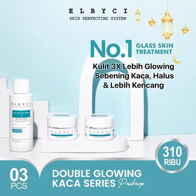 ELBYCI PAKET DOUBLE KACA WHITENING GLOWING