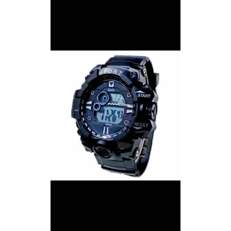 COD) Jam Tangan Pria Sport Watch/Q&amp;Q strap Rubber (Dikirim Dari Jakarta)